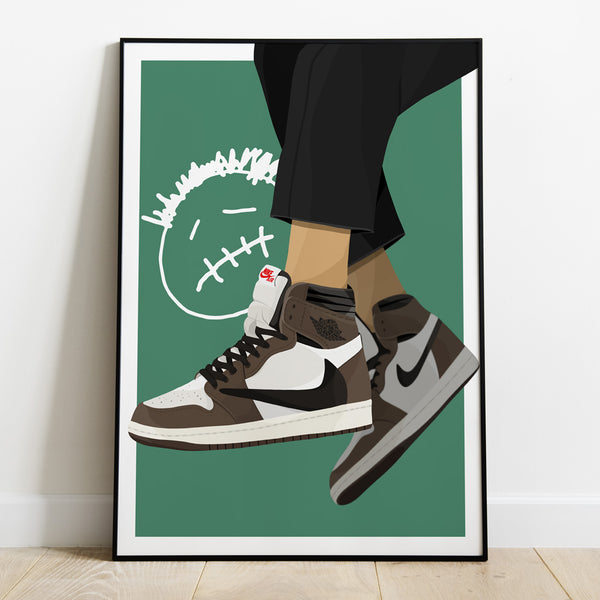 Affiche Air Jordan X Travis Scott_présentation - Hugoloppi 