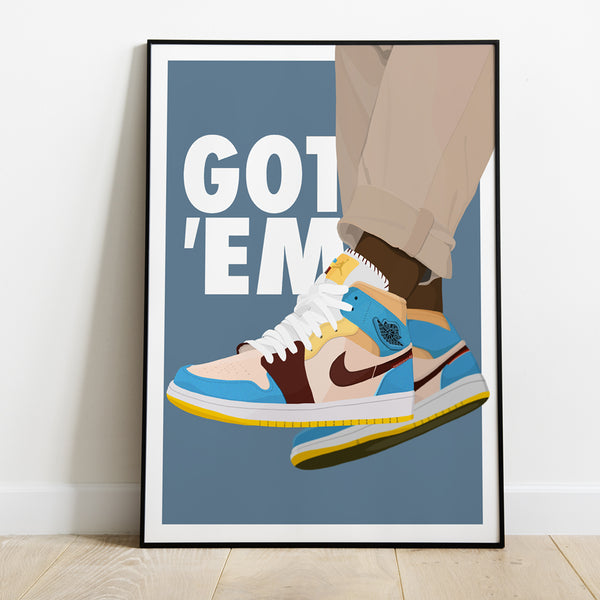 Affiche Air Jordan X Maison Chateau Rouge_présentation - Hugoloppi