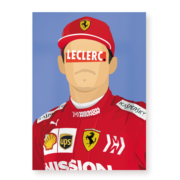 Affiche Charles Leclerc - Hugoloppi