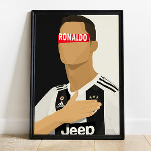 Affiche Cristiano Ronaldo - Juventus_présentation - Hugoloppi