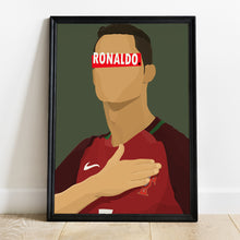 Charger l&#39;image dans la galerie, Affiche Cristiano Ronaldo - Portugal_présentation - Hugoloppi