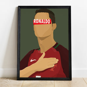 Affiche Cristiano Ronaldo - Portugal_présentation - Hugoloppi