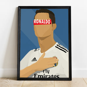 Affiche Cristiano Ronaldo - Real Madrid_présentation - Hugoloppi