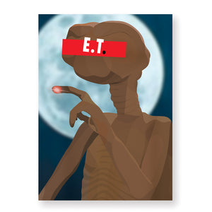Affiche E.T l'extra-terrestre - Hugoloppi