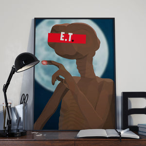 Affiche E.T l'extra-terrestre_présentation - Hugoloppi