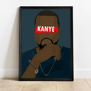 Affiche Kanye West_présentation - Hugoloppi