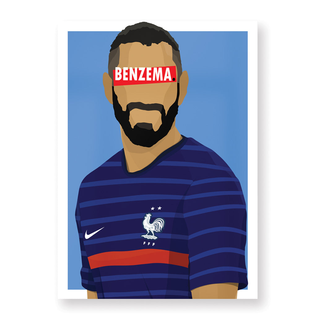 Affiche Karim Benzema - Hugoloppi
