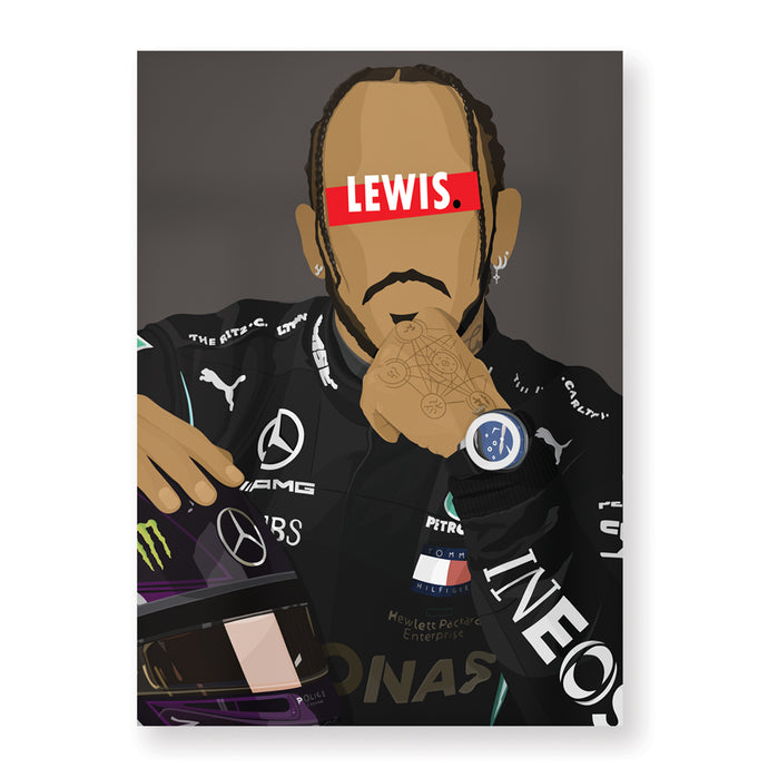 Affiche Lewis Hamilton - Hugoloppi