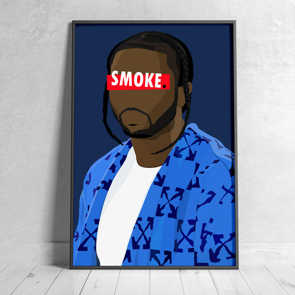 Affiche Pop Smoke_présentation - Hugoloppi