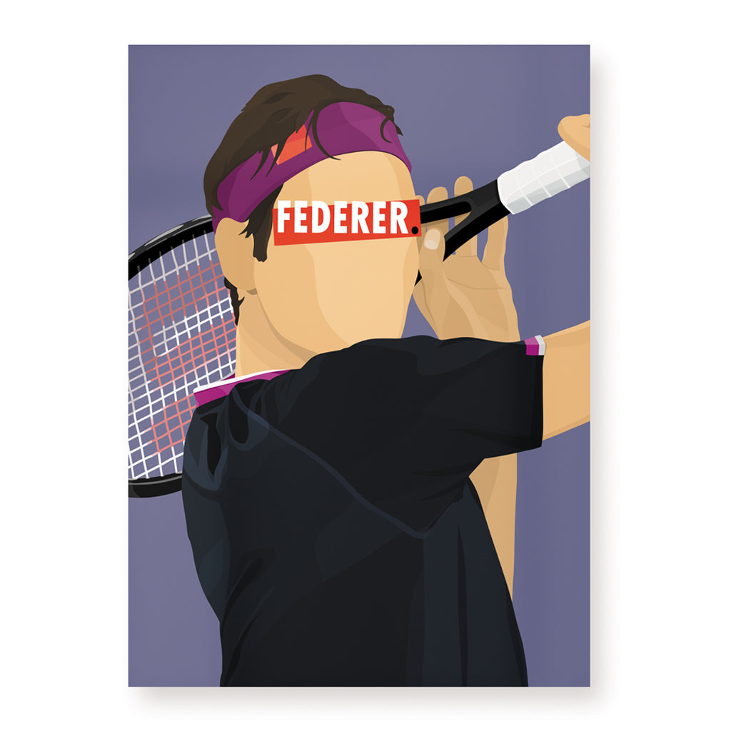 Affiche Roger Federer - Hugoloppi