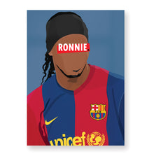 Charger l&#39;image dans la galerie, Affiche Ronaldinho - Hugoloppi
