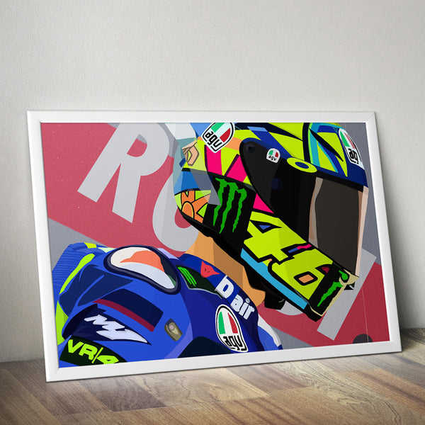 Affiche Valentino Rossi_présentation - Hugoloppi