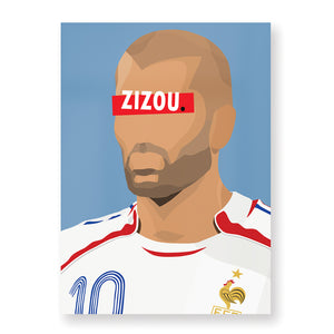 Affiche Zinedine Zidane - Hugoloppi