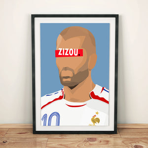 Affiche Zinedine Zidane_présentation - Hugoloppi